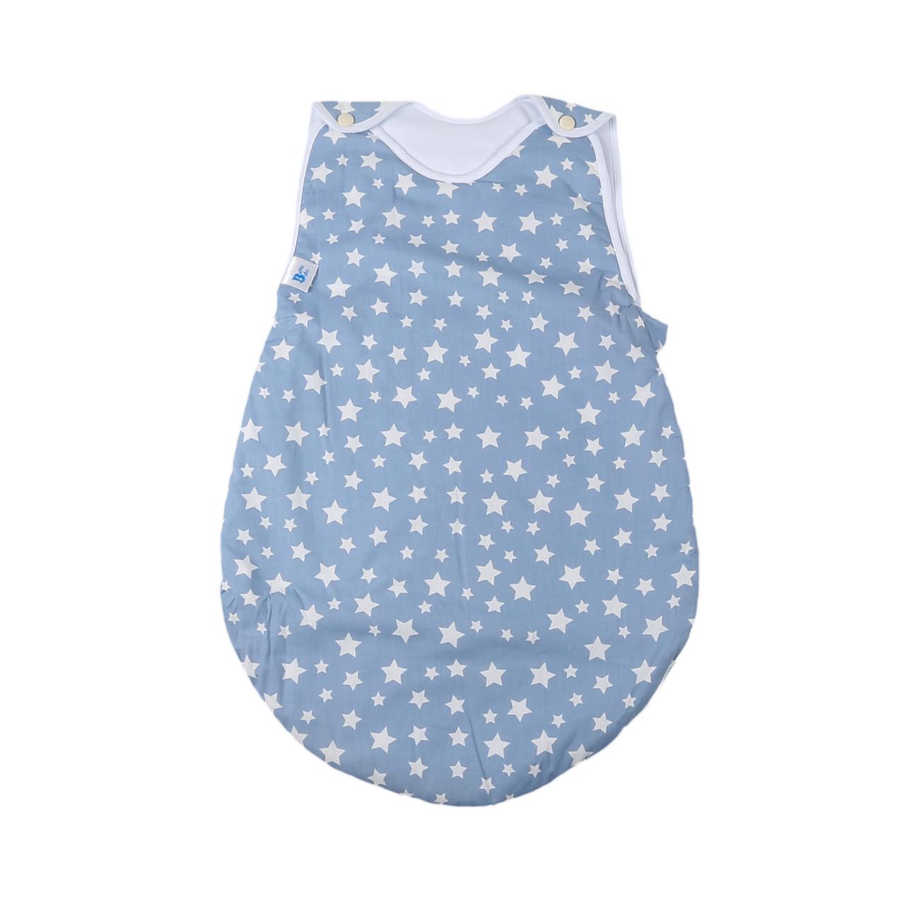 Poza Sac Dormit Alb/Albastru, Bumbac, Stele - BL002 [1]