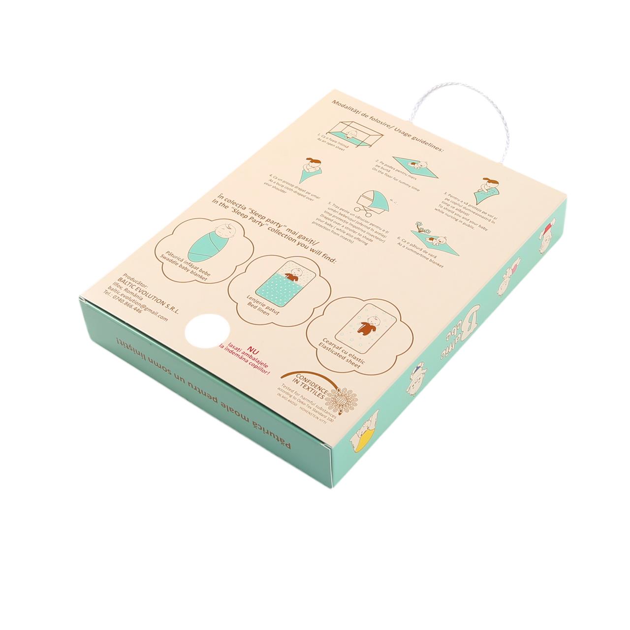 Poza Paturica Alb, Bumbac, 0-18 luni, Inimioare - BL015 [3]