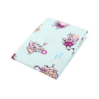 Poza Cearceaf Albastru deschis, Bumbac, 1 x Cearceaf, Animale - BL026 [1]