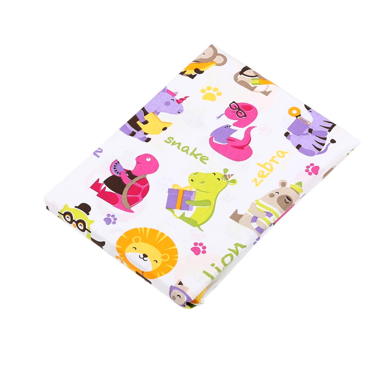 Poza Cearceaf Alb, Bumbac, 1 x Cearceaf cu elastic, Animale - BL052 [1]