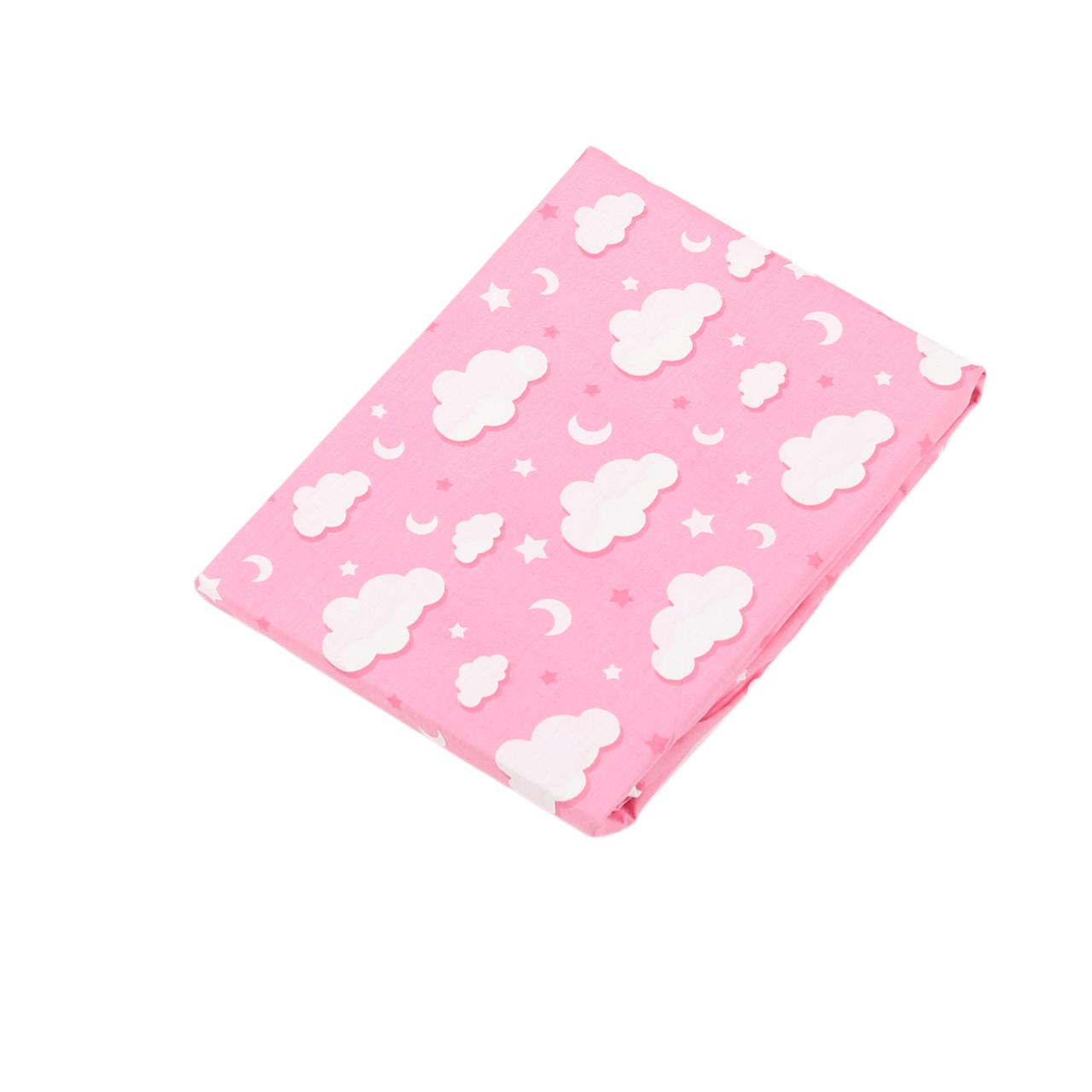 Poza Cearceaf Roz, Bumbac, 1 x Cearceaf cu elastic, Norisori - BL055 [1]