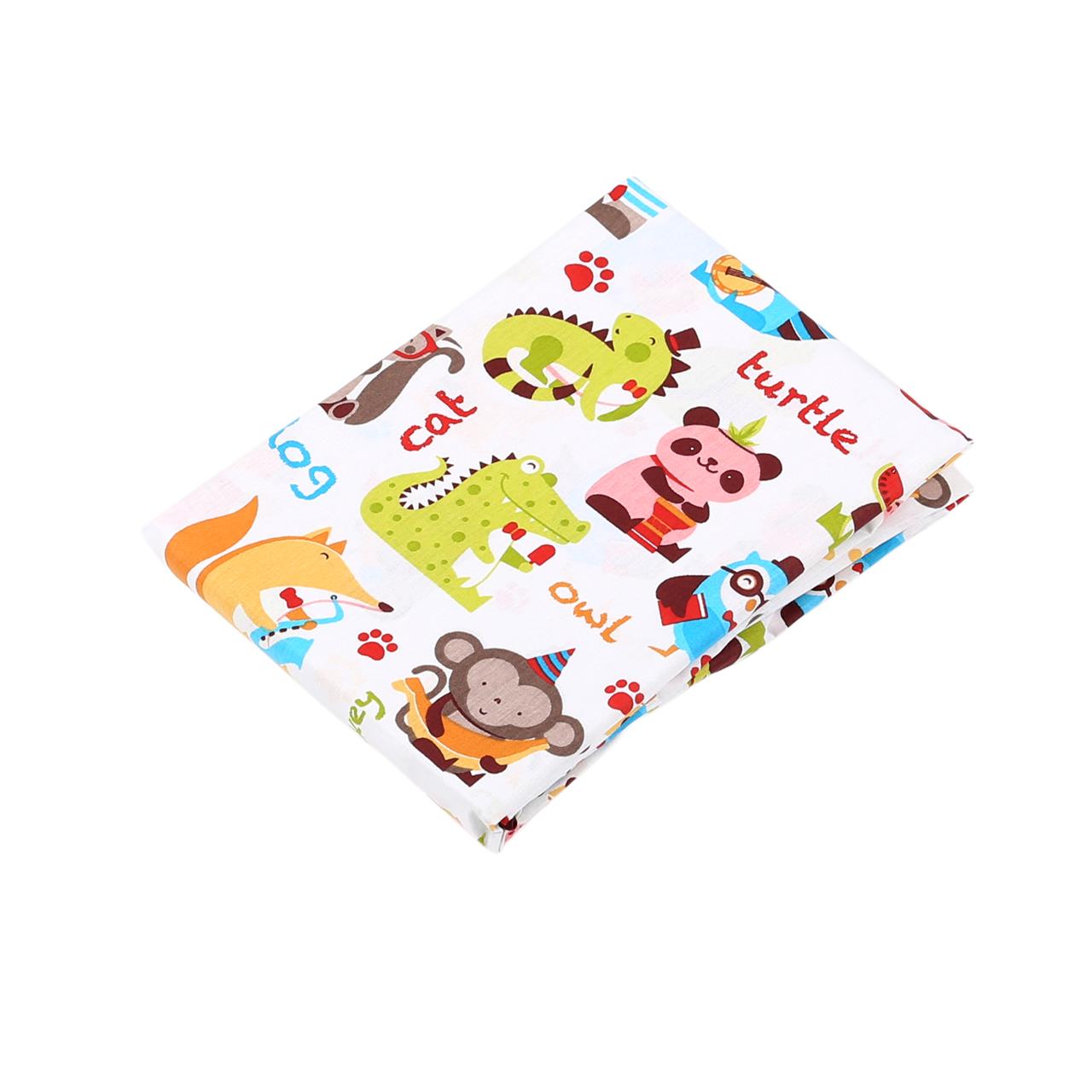 Poza Cearceaf Alb, Bumbac, 1 x Cearceaf cu elastic, Animale - BL056 [1]