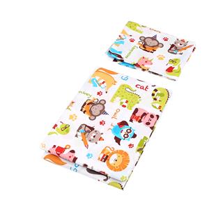 Poza Set Lenjerie Alb, Bumbac, 1 x Cearceaf pilota, 2, Baieti, Animale - BL059 [1]