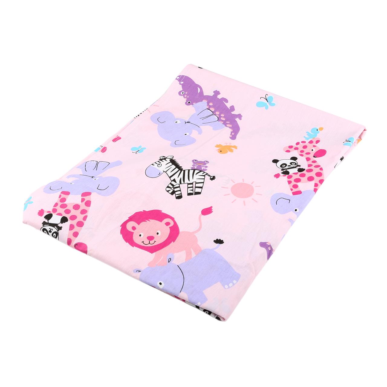 Poza Cearceaf Roz, Bumbac, 1 x Cearceaf, Animale, Banda elastica - BL100 [1]