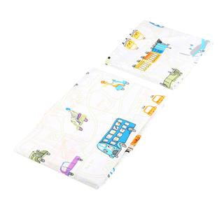 Poza Set Lenjerie Alb, Bumbac, 1 x Husa pilota 1 x Husa perna, 2, Baieti, Masinute, Nasturi - BL106 [1]