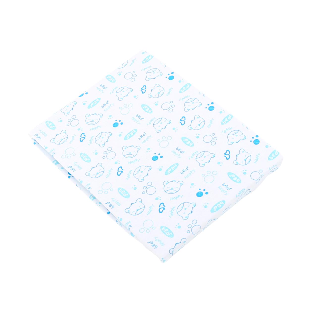 Poza Cearceaf Alb, Bumbac, 1 x Cearceaf cu elastic, Ursuleti, Banda elastica - BL117 [1]