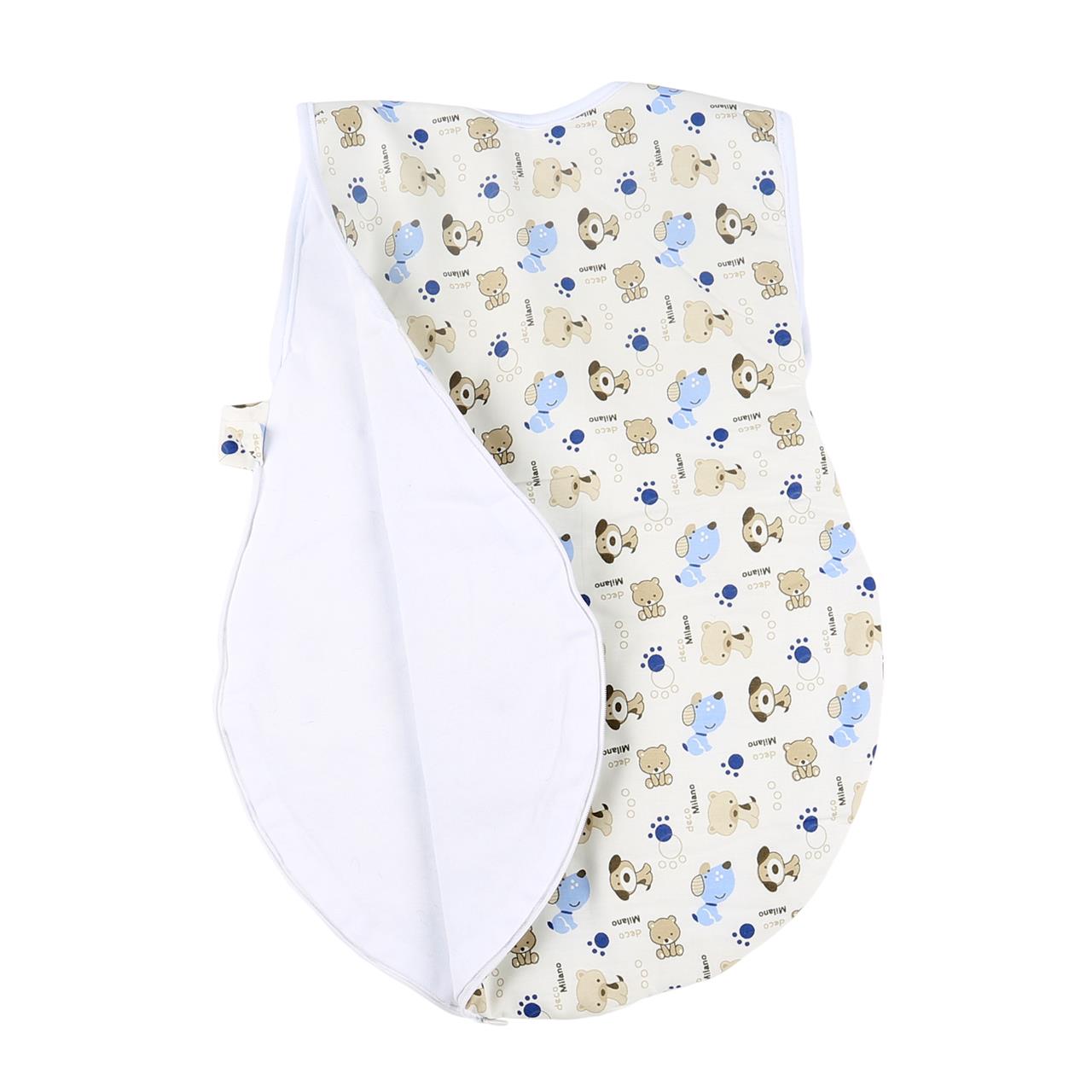 Poza Sac Dormit Toamna - Iarna Alb/Albastru, Bumbac, Catel - BL122 [3]
