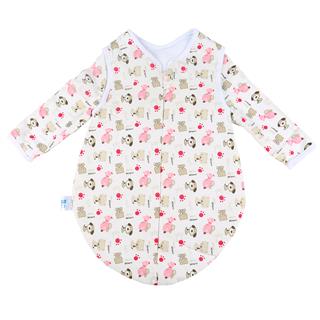 Poza Sac Dormit Toamna - Iarna Alb/Roz, Bumbac, Catel - BL129 [1]