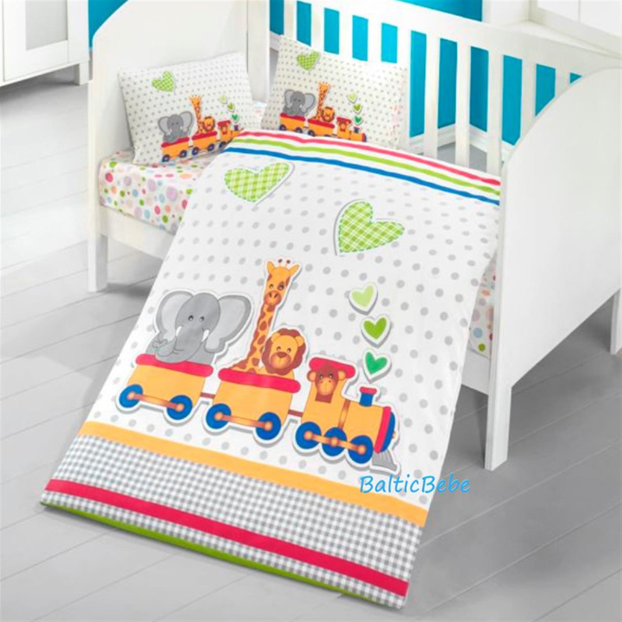 Poza Set Lenjerie Primavara - Vara Alb, Bumbac, 1 x Set lenjerie, 3, Baieti, Animale, Nasturi - BL137 [2]