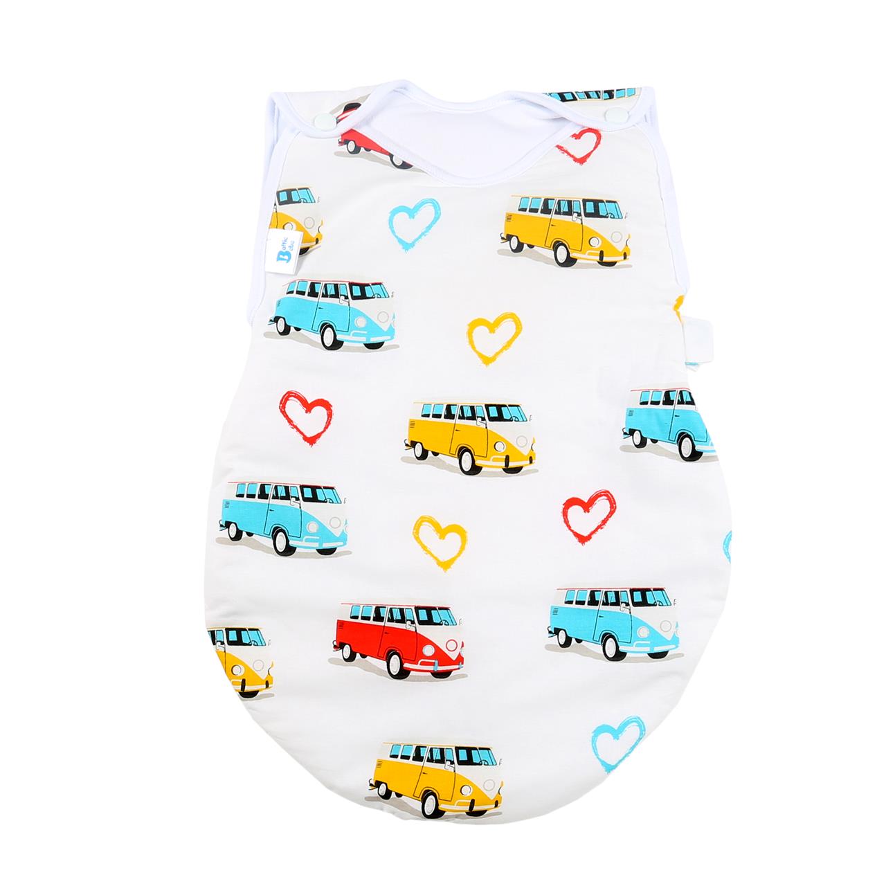 Poza Sac Dormit Primavara - Vara Alb, Bumbac, Autobuz - BL149 [1]