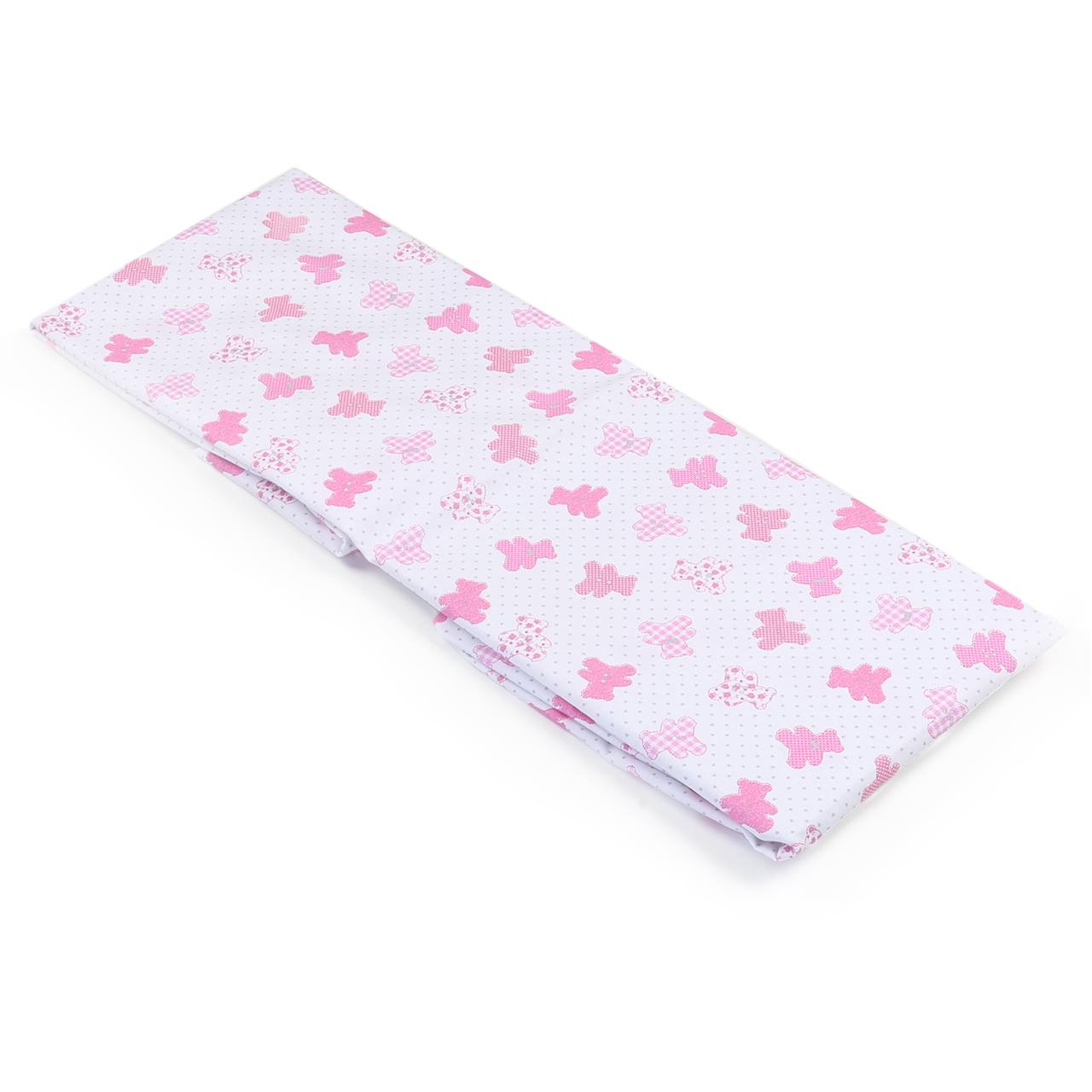 Poza Cearceaf Primavara - Vara Roz, Bumbac Percale, 1 x Cearceaf, Ursuleti, Banda elastica - BL154 [2]