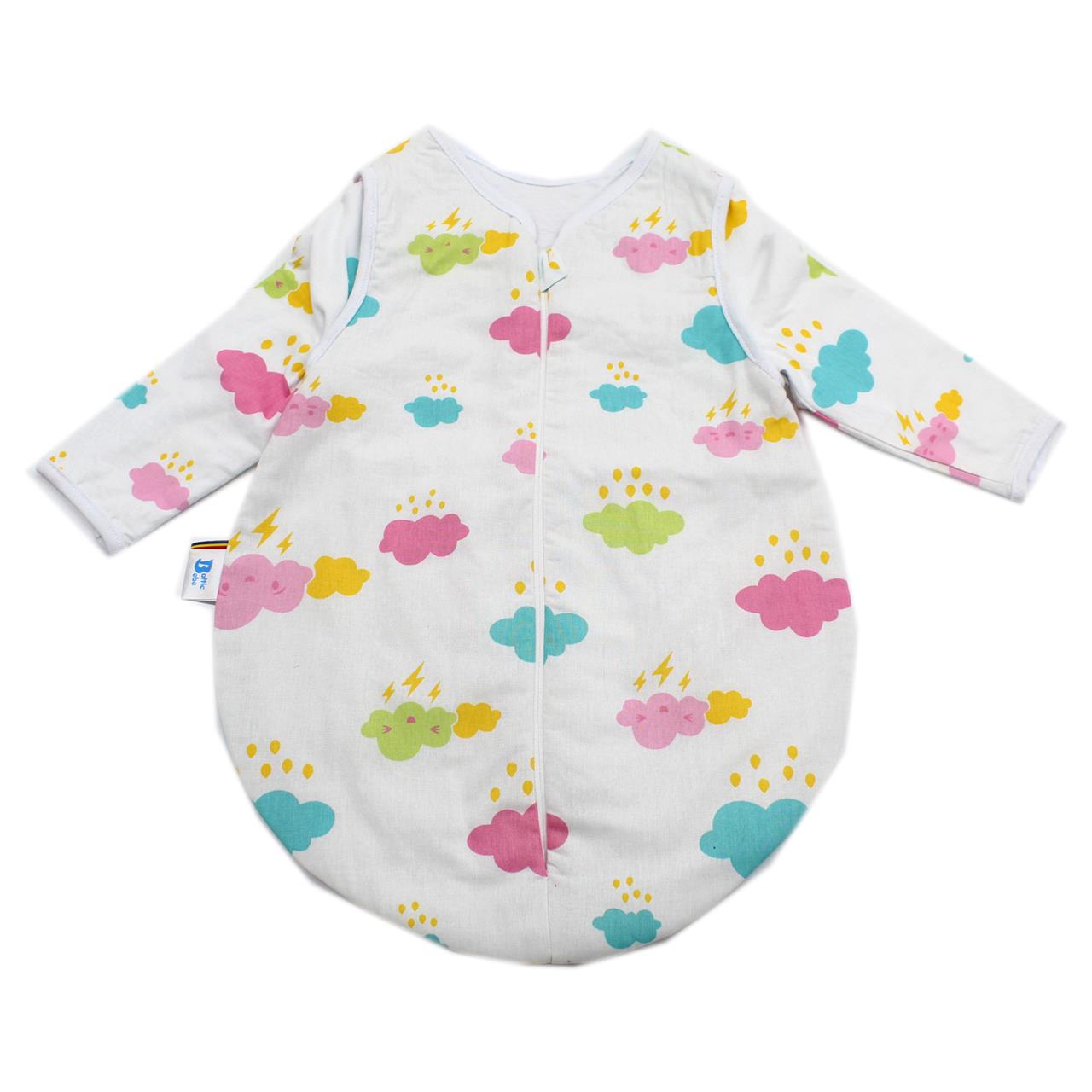 Poza Sac Dormit Toamna - Iarna Alb/Roz, Bumbac, Norisori - BL197 [1]