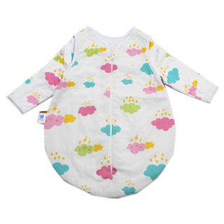 Poza Sac Dormit Toamna - Iarna Alb/Roz, Bumbac, Norisori - BL197 [1]