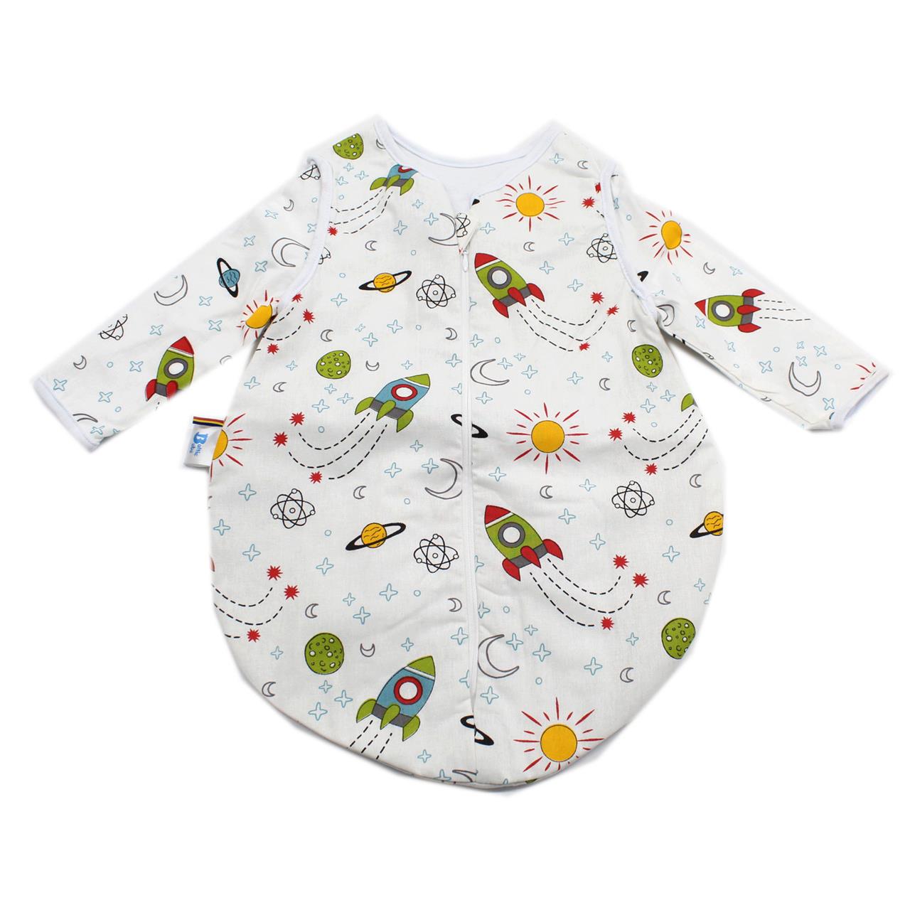 Poza Sac Dormit Toamna - Iarna Verde/Alb, Bumbac, Planete - BL198 [1]