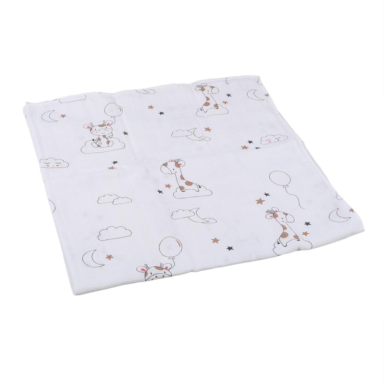 Poza Scutec Bumbac, Refolosibil, Alb, Baieti, Girafa - BL210 [2]