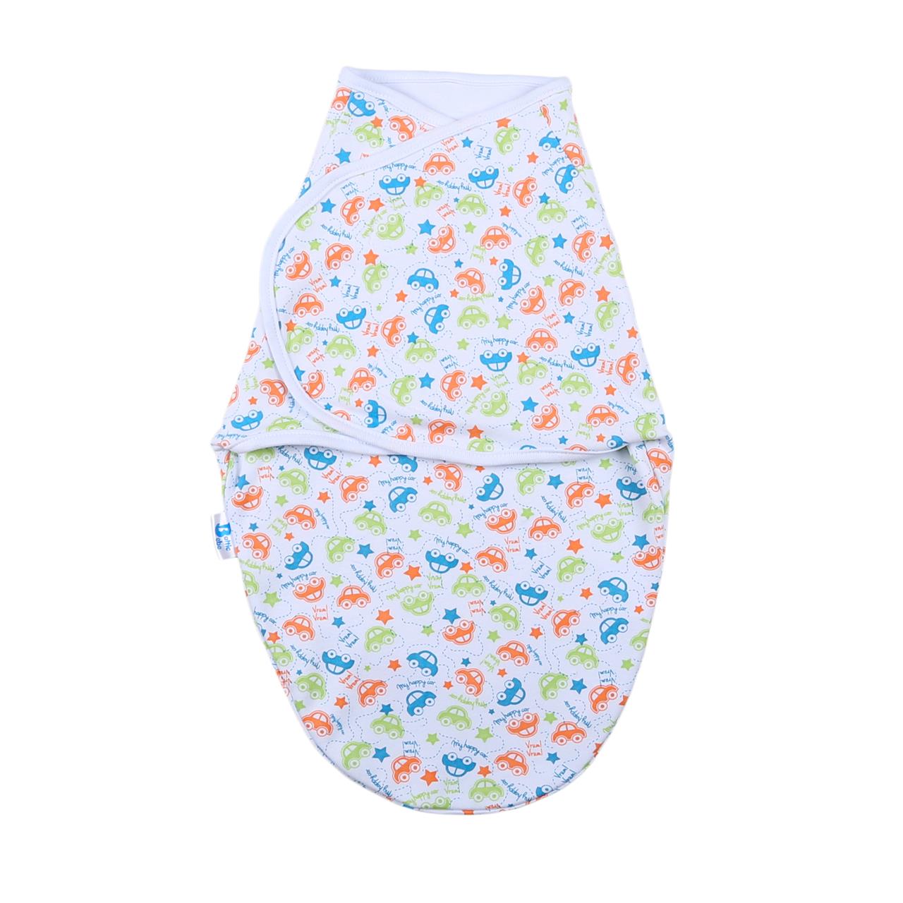 Poza Sistem Infasare Primavara - Vara Bumbac, Alb/Albastru, Masinute - BL218 [1]