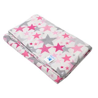 Poza Scutec Bumbac, Refolosibil, Alb/Roz, Fete, Stelute - BL229 [1]