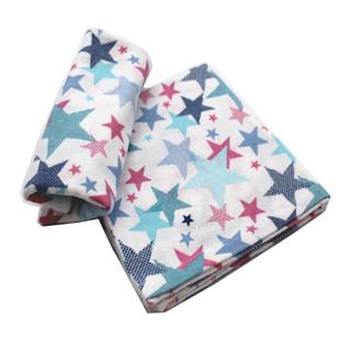 Poza Set Lenjerie Albastru, Bumbac, 1 x Set lenjerie, 3, Baieti, Stele, Capse - BL236 [1]