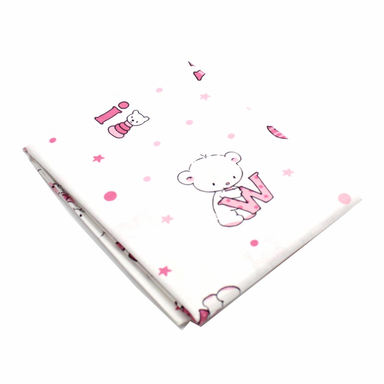 Poza Cearceaf Alb/Verde, Bumbac, 1 x Cearceaf, Baby Home, Banda elastica - BL247 [1]