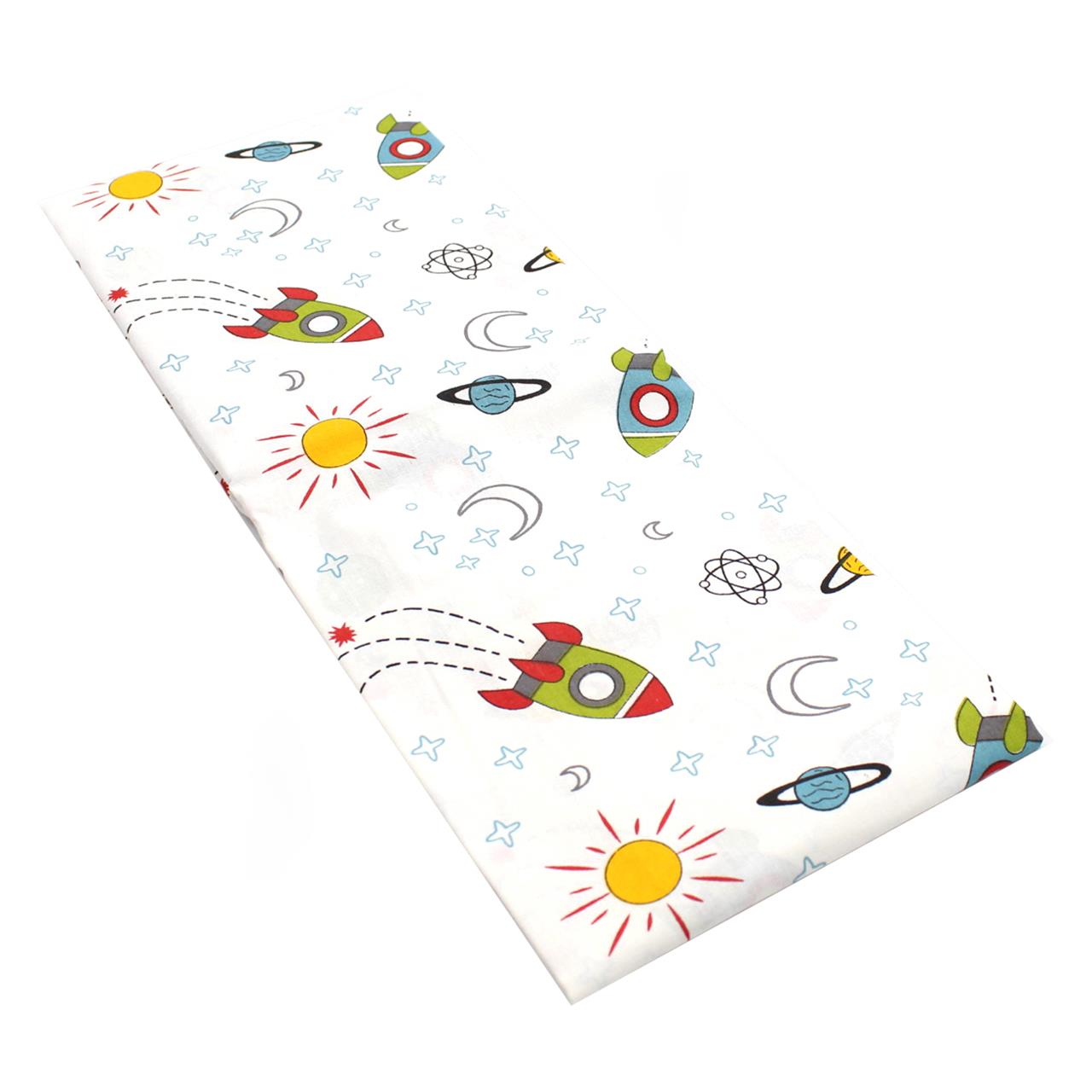 Poza Cearceaf Alb/Verde, Bumbac, 1 x Cearceaf, Avioane, Banda elastica - BL248 [2]