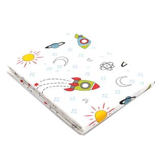 Poza Cearceaf Alb/Verde, Bumbac, 1 x Cearceaf, Avioane, Banda elastica - BL248 [1]