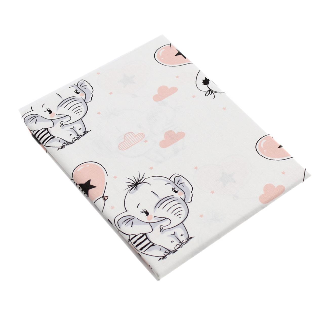 Poza Cearceaf Portocaliu, Bumbac, 1 x Cearceaf, Elefant, Banda elastica - BL263 [1]