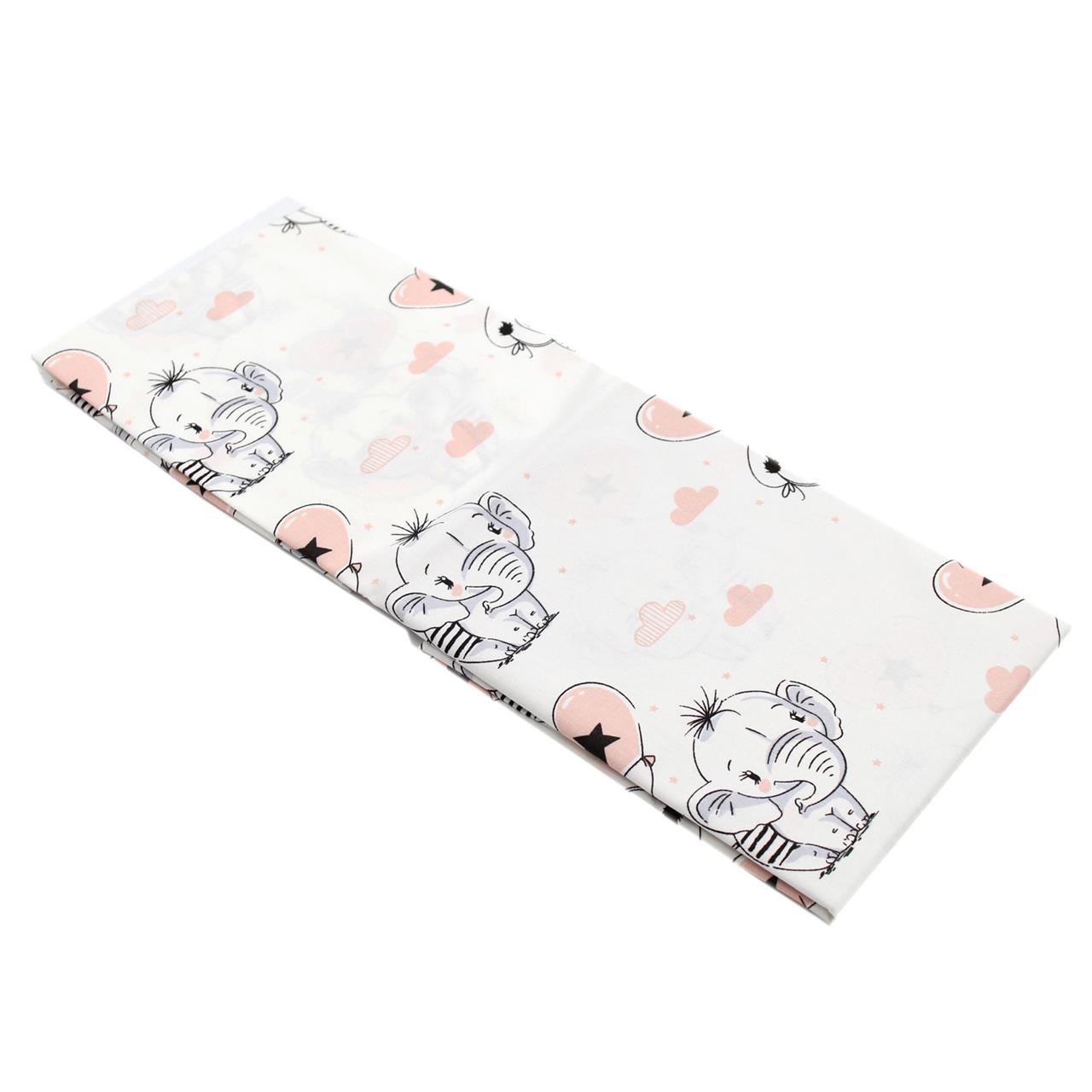 Poza Cearceaf Portocaliu, Bumbac, 1 x Cearceaf, Elefant, Banda elastica - BL263 [2]