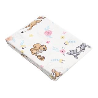 Poza Cearceaf Crem, Bumbac, 1 x Cearceaf, Iepuras, Banda elastica - BL265 [1]