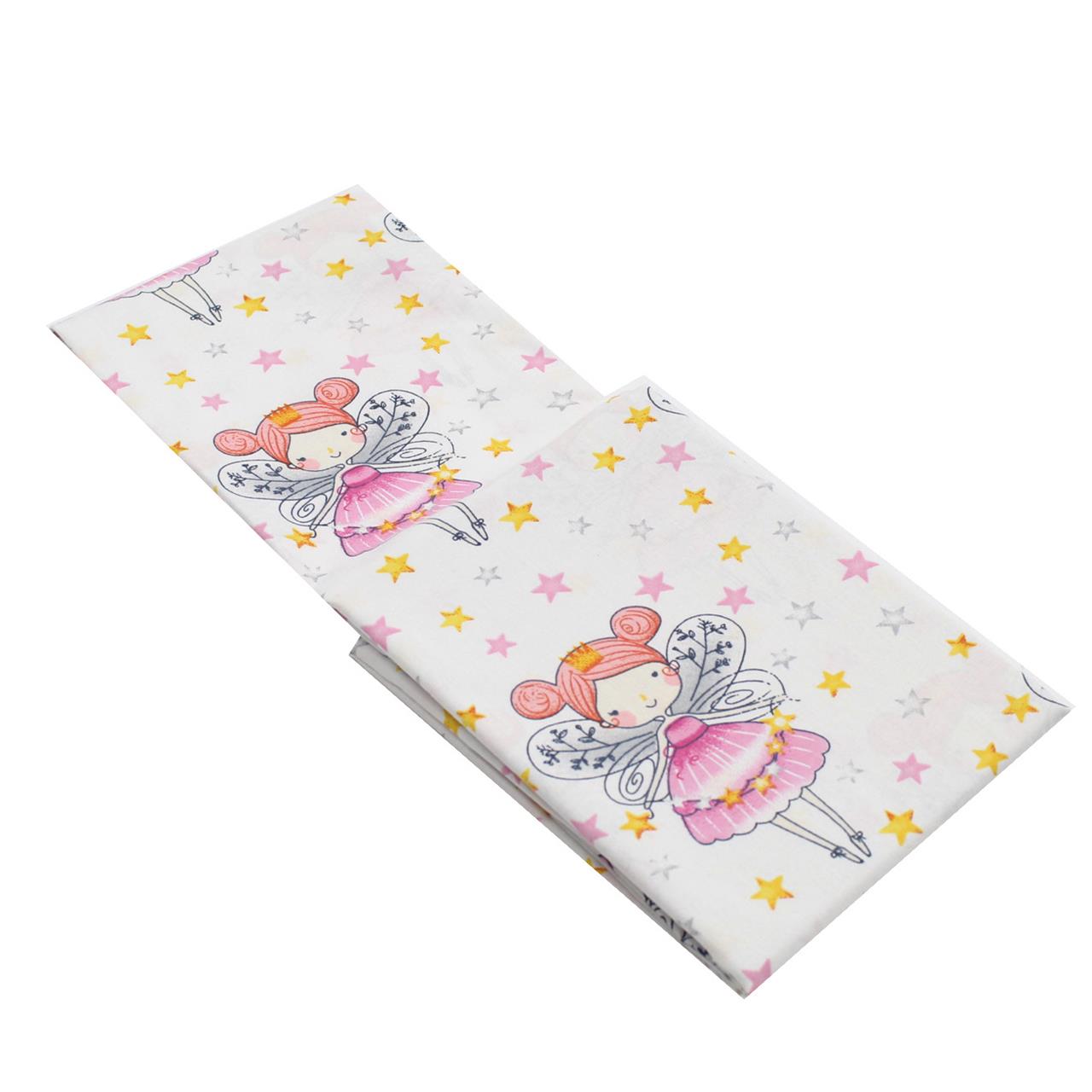 Poza Cearceaf Roz, Bumbac, 1 x Cearceaf, Fairies, Banda elastica - BL267 [2]