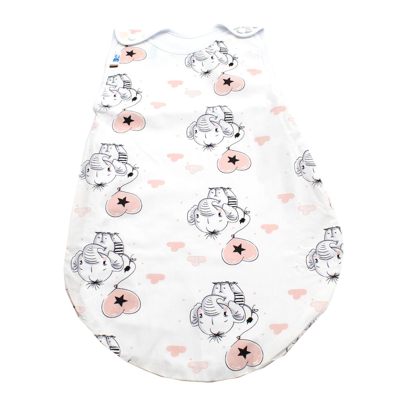 Poza Sac Dormit Primavara - Vara Alb/Roz, Bumbac, Elefant - BL281 [1]