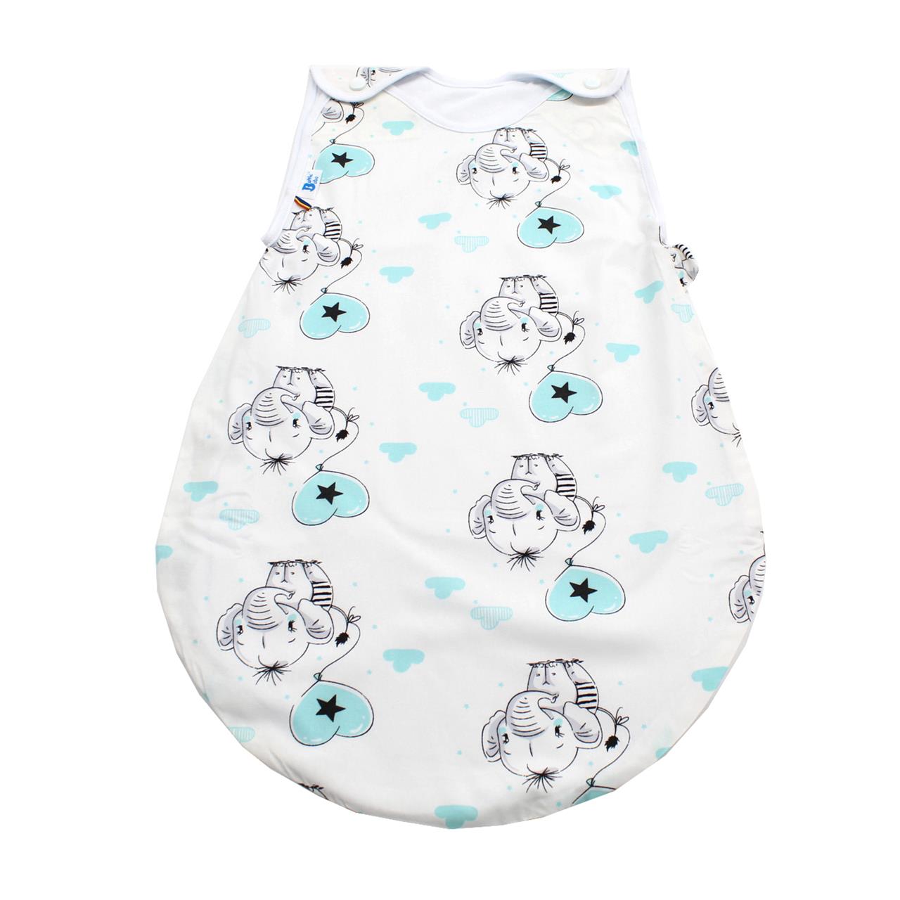 Poza Sac Dormit Primavara - Vara Alb/Albastru, Bumbac, Elefant - BL283 [1]