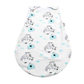 Poza Sac Dormit Primavara - Vara Alb/Albastru, Bumbac, Elefant - BL283 [1]