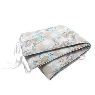 Poza Protectie Patut Multicolor, Bumbac, 2 x Aparatori, Elefant - BL291 [1]