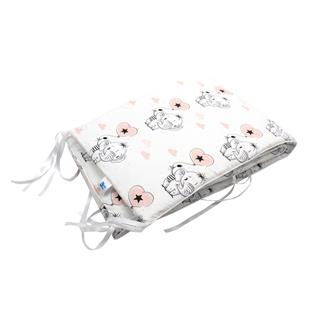 Poza Protectie Patut Multicolor, Bumbac, 2 x Aparatori laterale, Elefant, Siret - BL294 [1]