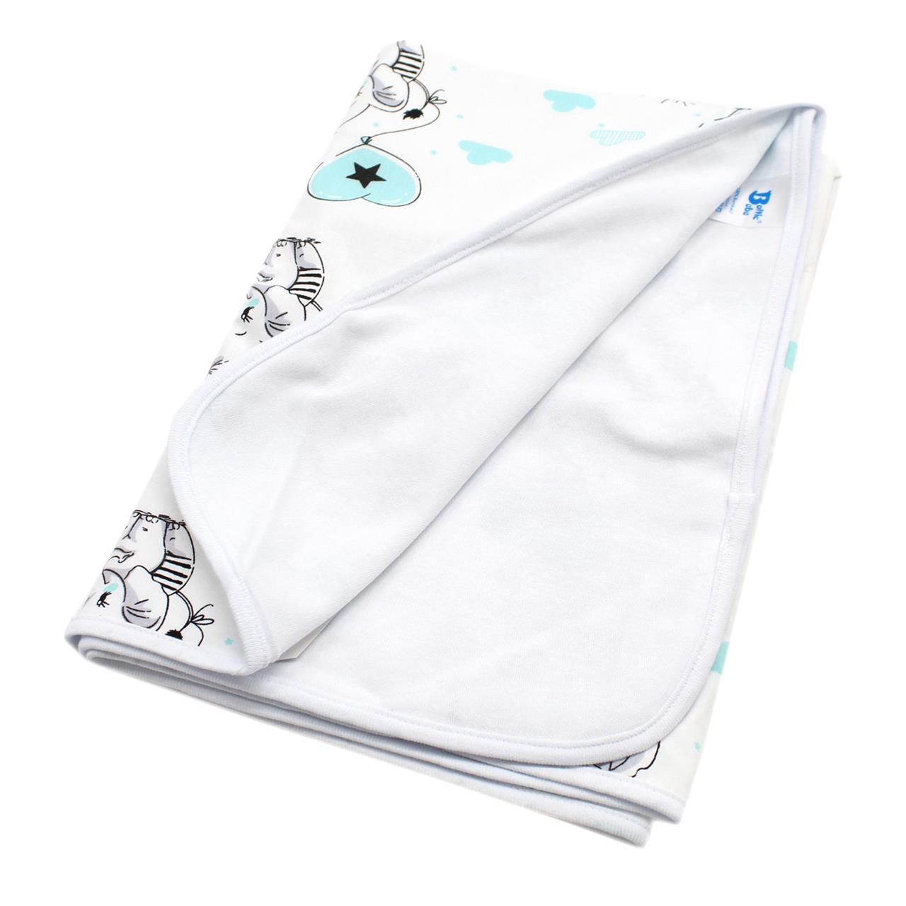 Poza Paturica Alb/Albastru, Bumbac, 0 +, Elefant - BL305 [2]