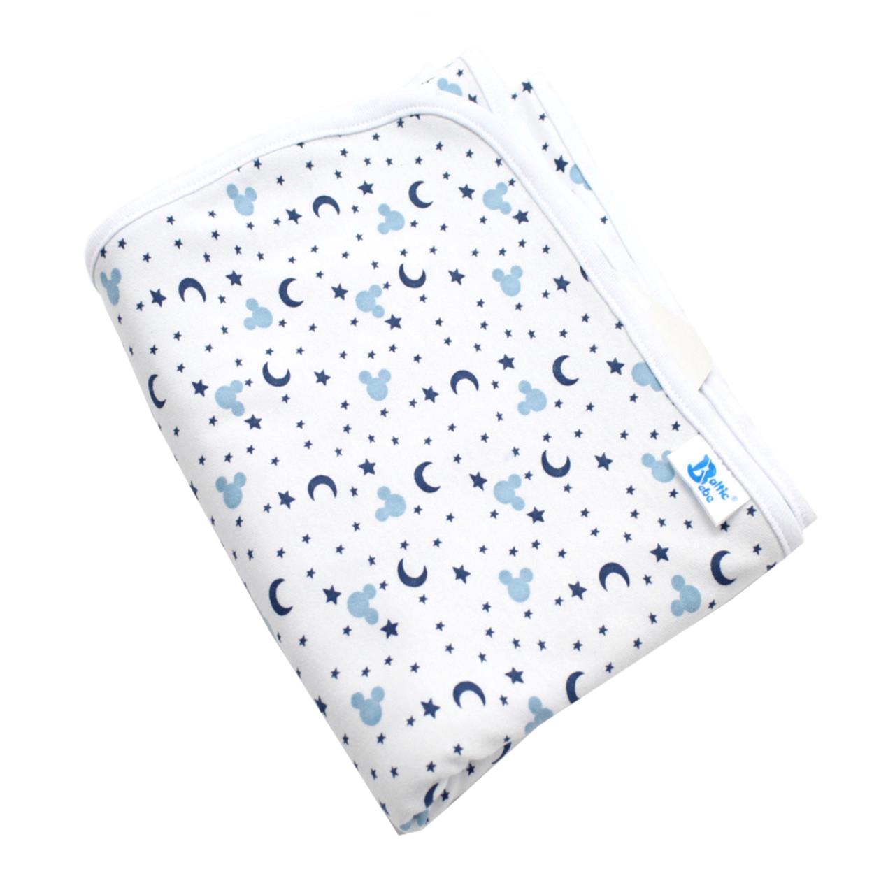 Poza Paturica Alb/Albastru, Bumbac, 0 +, Luna - BL318S [1]