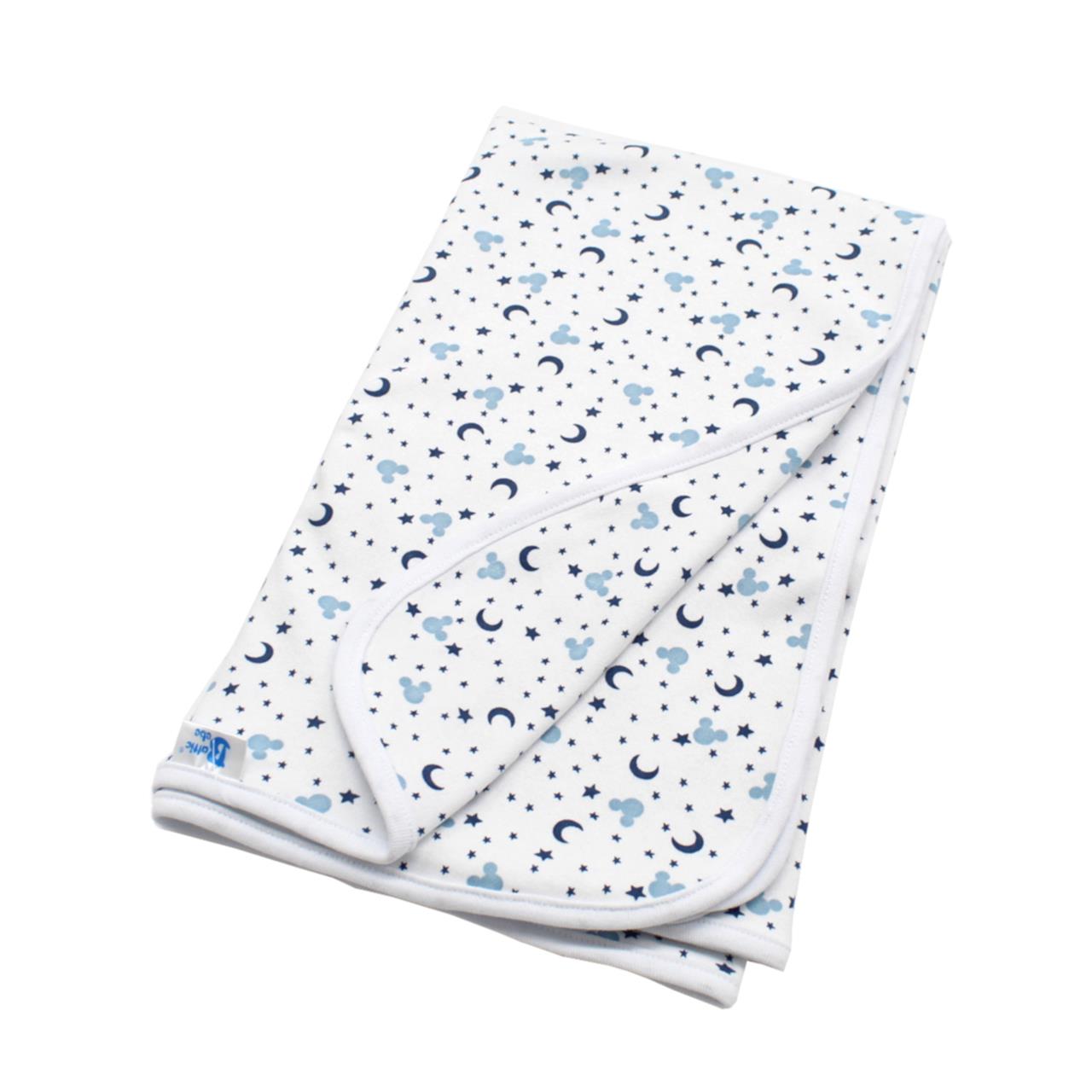 Poza Paturica Alb/Albastru, Bumbac, 0 +, Luna - BL318S [2]