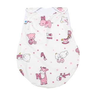 Poza Sac Dormit Alb/Roz, Bumbac, Litere - BL330 [1]