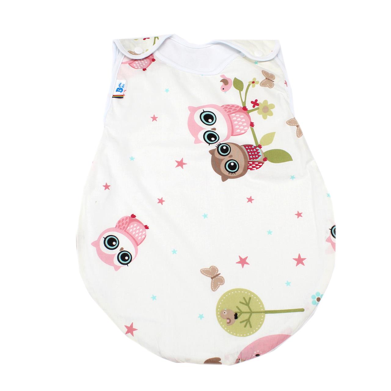 Poza Sac Dormit Alb/Roz, Bumbac, Bufnita - BL331 [1]
