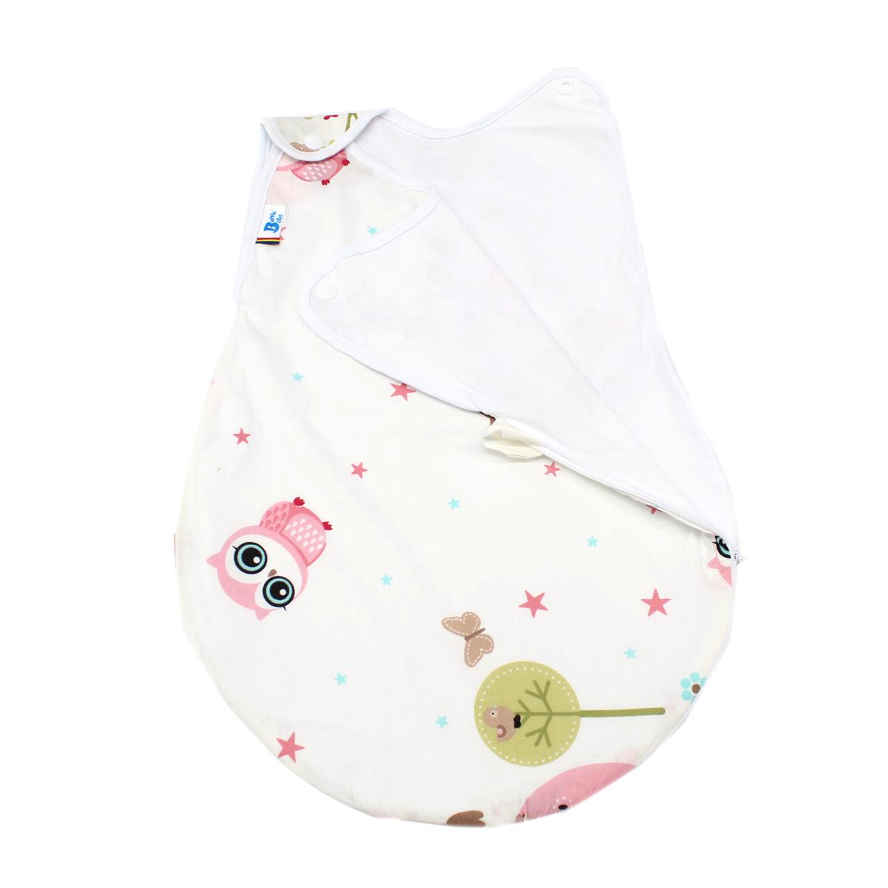 Poza Sac Dormit Alb/Roz, Bumbac, Bufnita - BL331 [2]