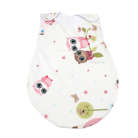 Poza Sac Dormit Alb/Roz, Bumbac, Bufnita - BL331 [1]