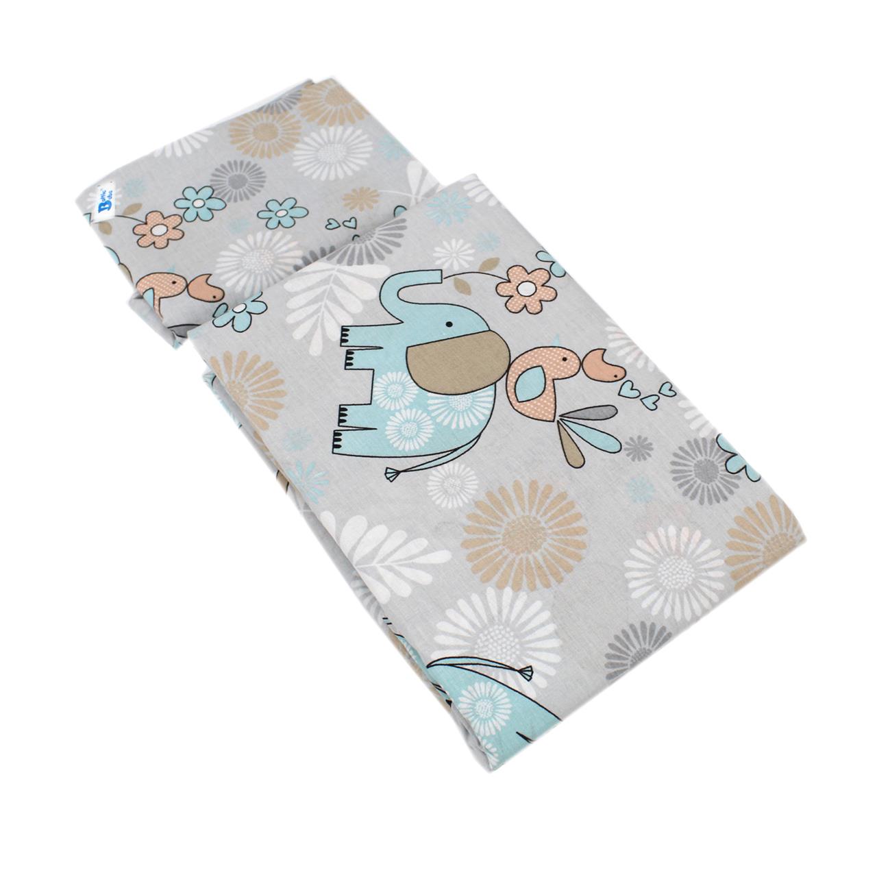 Poza Set Lenjerie Multicolor, Bumbac, 1 x Set lenjerie, 2, Baieti, Elefant, Capse - BL338 [2]