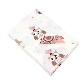 Poza Set Lenjerie Multicolor, Bumbac, 1 x Set lenjerie, 2, Fete, Bufnita, Capse - BL339 [1]