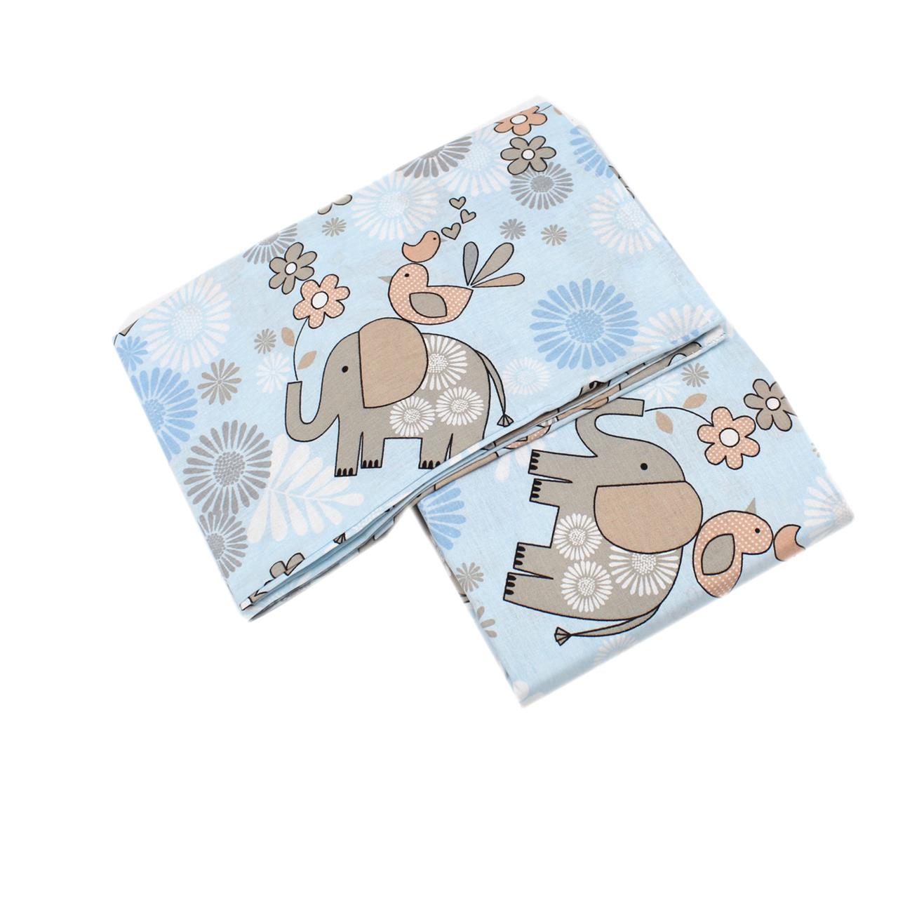 Poza Set Lenjerie Multicolor, Bumbac, 1 x Set lenjerie, 2, Baieti, Elefant, Capse - BL340 [2]
