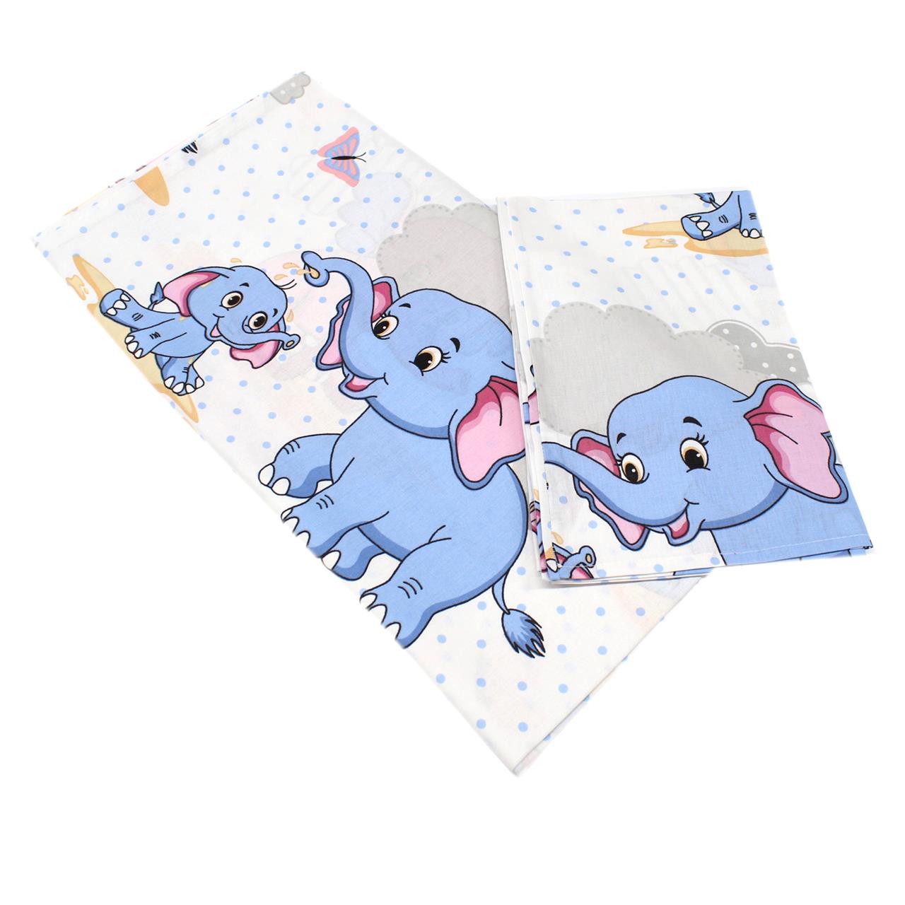 Poza Set Lenjerie Multicolor, Bumbac, 1 x Set lenjerie, 2, Fete, Elefant, Capse - BL341 [2]