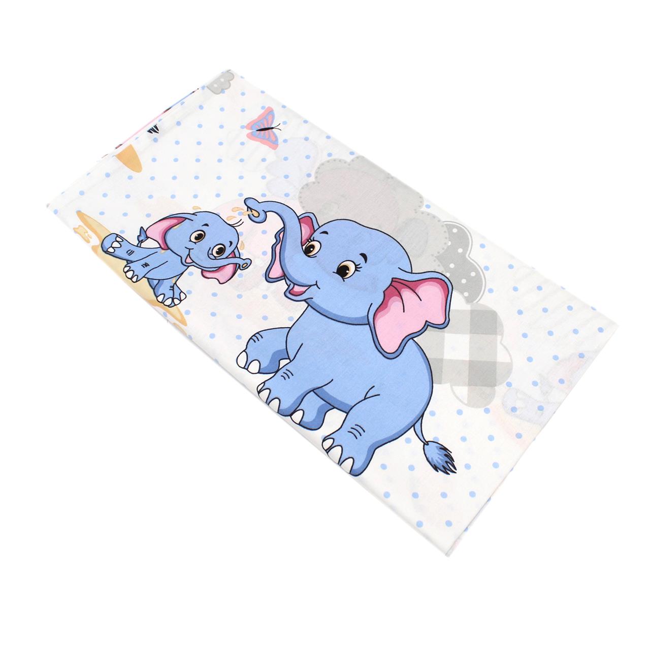 Poza Set Lenjerie Multicolor, Bumbac, 1 x Set lenjerie, 2, Fete, Elefant, Capse - BL341 [3]