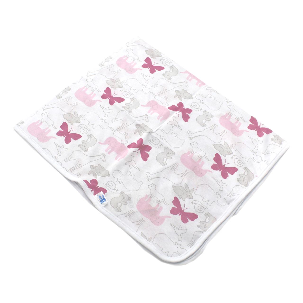 Poza Paturica Alb/Roz, Bumbac, 0 +, Fluturasi - BL350 [2]