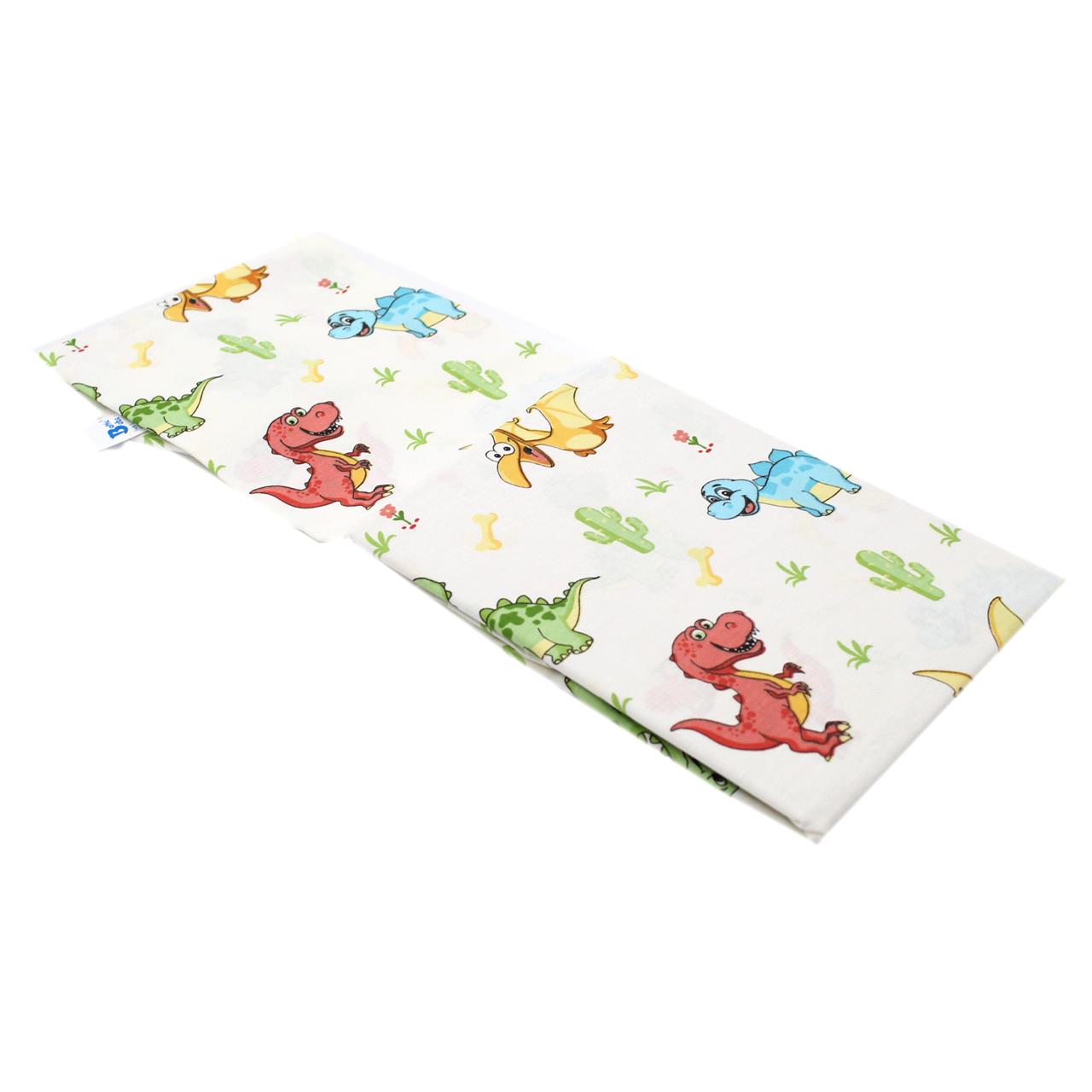 Poza Cearceaf Multicolor, Bumbac, 1 x Cearceaf, Dinozauri, Banda elastica - BL357 [3]