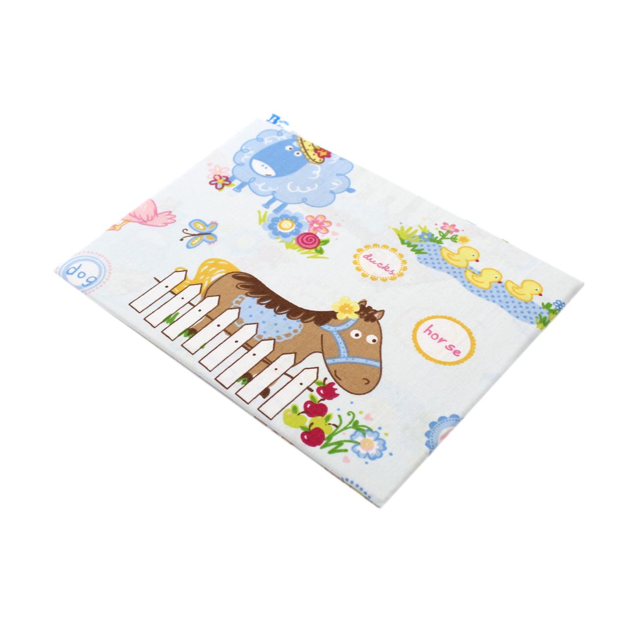 Poza Cearceaf Multicolor, Bumbac, 1 x Cearceaf, Animale, Banda elastica - BL358 [1]