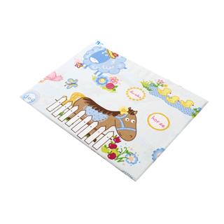 Poza Cearceaf Multicolor, Bumbac, 1 x Cearceaf, Animale, Banda elastica - BL358 [1]